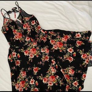 Black Floral Dress wrap